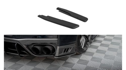 Splitter Nissan GTR R35 Facelift Rear Side Street Pro Black-Red