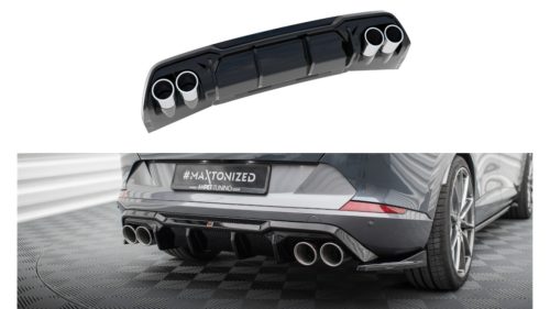 Diffuser Cupra Formentor Rear Valance v.3 + Exhaust Ends Imitation Gloss Black Chrome