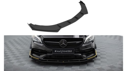 Splitter Mercedes-Benz CLA 45 Aero C117 Facelift Front Pro + flaps Black-Red
