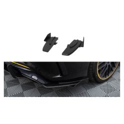   Splitter Mercedes-Benz CLA 45 C117 Facelift Rear Side Street Pro Black-Red + Gloss Flaps