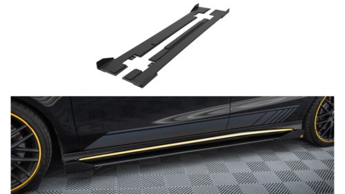 Diffuser Mercedes-Benz CLA 45 C117 Facelift Side Skirts Street Pro Black + Gloss Flaps