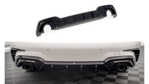 Diffuser BMW 3 G20 G21 M-Pack Rear Valance Fits car with towbar Gloss Black