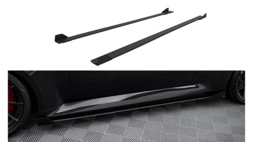Diffuser BMW 2 G87 M-Pack Side Skirts Street Pro v.1 Black + Gloss Flaps