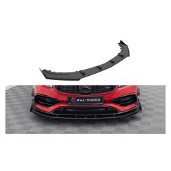   Maxton Design Első Toldat / Splitter Mercedes-Benz A W176 Facelift AMG (2015–2018) – Fekete-Piros Flapekkel