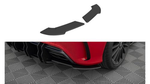 Splitter Mercedes-Benz A W176 Facelift Rear Side Street Pro Black