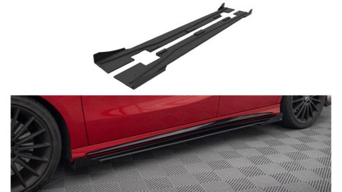Diffuser Mercedes-Benz A W176 Facelift Side Skirts Street Pro Black + Gloss Flaps