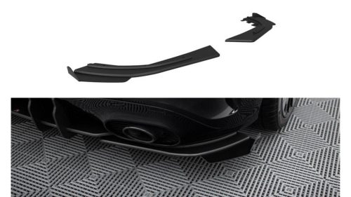 Maxton Design Hátsó Sarokelemek Mercedes-Benz A W177 A35 Facelift (2023–) – Fekete-Piros + Fényes Toldatok