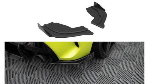 Splitter BMW 1 F40 M-Pack Rear Side Street Pro v.1 Black + Gloss Flaps