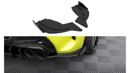 Splitter BMW 1 F40 M-Pack Rear Side Street Pro v.2 Black + Gloss Flaps