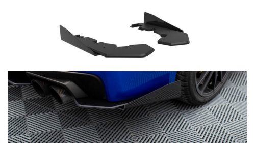 Splitter Subaru WRX STI Rear Side Street Pro Black-Red + Gloss Flaps