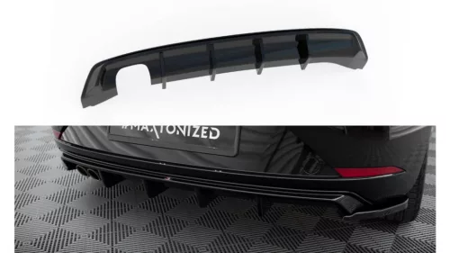 Maxton Design Hátsó Kötény / Diffúzor Seat Leon Mk3 Facelift (2020–) – Fényes Fekete