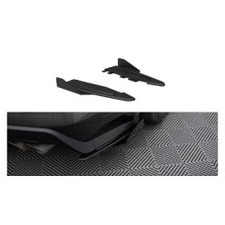   Splitter Ford Mustang VI GT Rear Side Street Pro Black-Red + Gloss Flaps