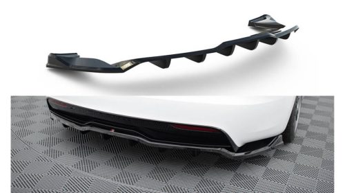 Splitter Tesla Model S Plaid I Facelift Rear Central with Diffuser v.1