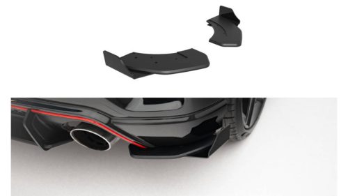 Maxton Design Hátsó Sarokelemek Hyundai Veloster N Mk2 (2020–) – Fekete-Piros + Fényes Fekete Flap