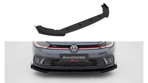 Splitter Volkswagen Polo GTI Mk6 Facelift Front Street Pro Black-Red + Gloss Flaps