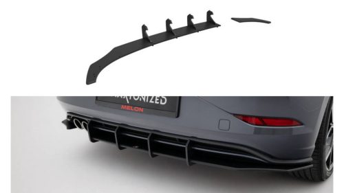 Diffuser Volkswagen Polo GTI Mk6 Facelift Rear Street Pro Black-Red