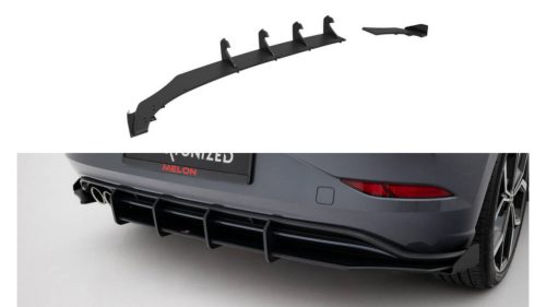 Diffuser Volkswagen Polo GTI Mk6 Facelift Rear Street Pro Gloss Flaps Red