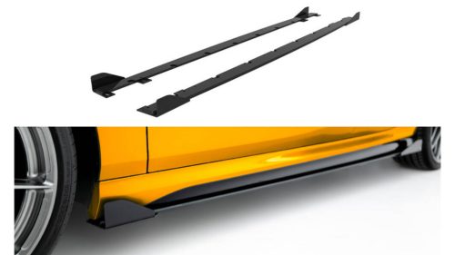 Side Skirts BMW 1 M-Pack F70 Street Pro Black-Red + Gloss Flaps