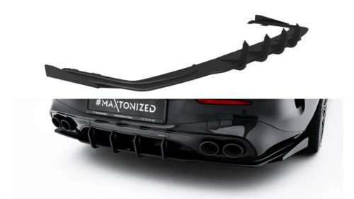 Maxton Design Hátsó Diffúzor Mercedes-Benz AMG CLE 53 C236 (2023–) – Fényes Fekete Piros Flapekkel