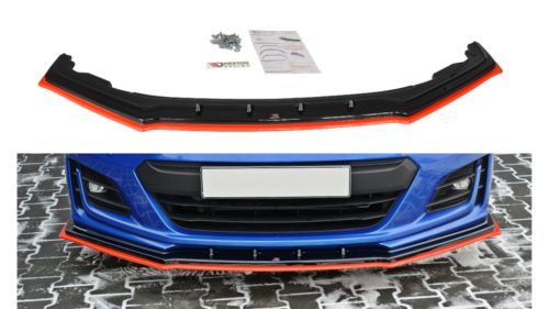Splitter Subaru BRZ Facelift Front v.4 Gloss Black + Red