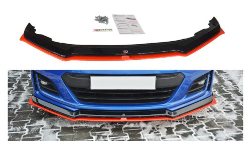 Splitter Subaru BRZ Facelift Front v.5 Gloss Black + Red