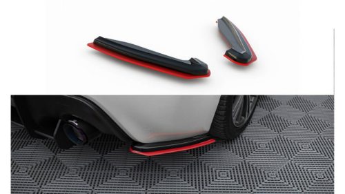 Splitter Subaru BRZ Rear Side v.2 Gloss Black + Red