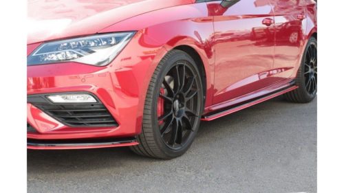Diffuser Seat Leon III Cupra FR Facelift Side Skirts v.3 Gloss Black + Red