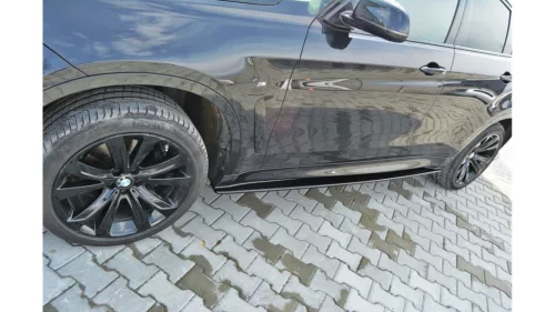 Maxton Design Küszöbtoldat BMW X6 F16 M-Pack – Fényes Fekete