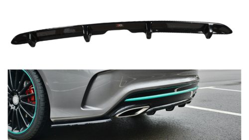Maxton Design Hátsó Kötény / Diffúzor Mercedes-Benz CLA C117 Facelift AMG Line (2016–2019) – Fényes Fekete