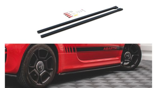 Maxton Design Küszöbtoldat Fiat 500 Abarth Mk1 Facelift – Fényes Fekete