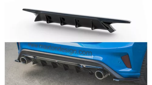Maxton Design Hátsó Kötény / Diffúzor Ford Focus Mk4 ST (2018–) – Fényes Fekete