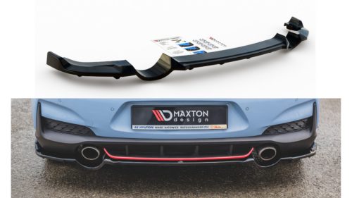 Splitter Hyundai I30 III N Rear Central with Diffuser Gloss Black