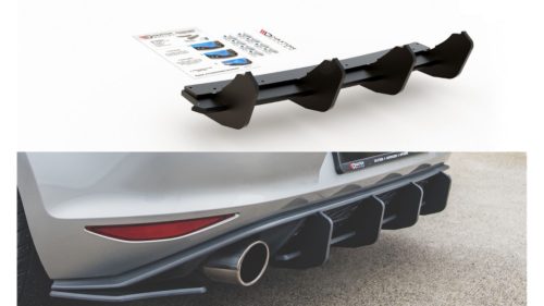 Diffuser Volkswagen Golf 7 GTI Rear Racing Durability v.2 Black