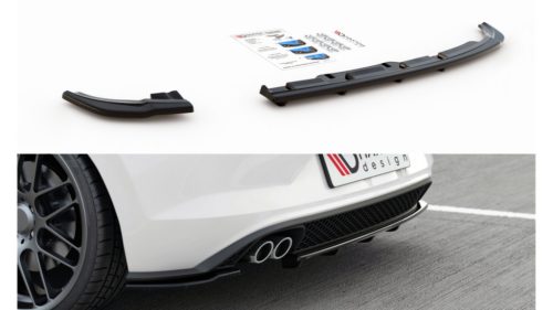 Splitter Volkswagen Polo VI GTI Rear Central with Diffuser Gloss Black