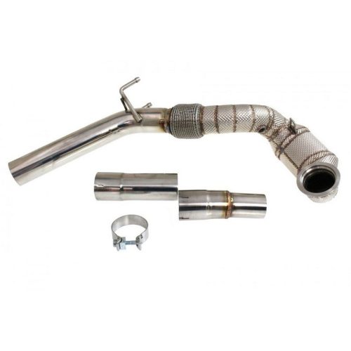 Downpipe (Leömlőcső) Hővédő pajzzsal, Audi A3 (8V) / TT (FVJ), Seat Leon (III), Skoda Octavia (III) / Superb (III), VW Golf (VII) / Passat (B8) 1.8TFSI - 72mm