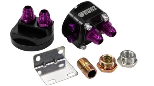 Turboworks Oil Relocation Kit AN8 Black