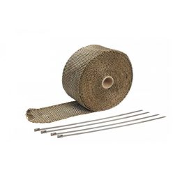 Epman Exhaust heat wrap 50mm 10m Titanium + ties