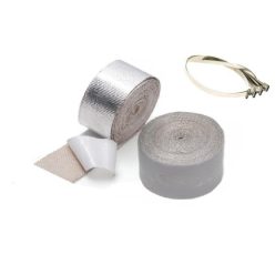 Aluminum Heat Wrap for intake self adhesive 5m + zipties