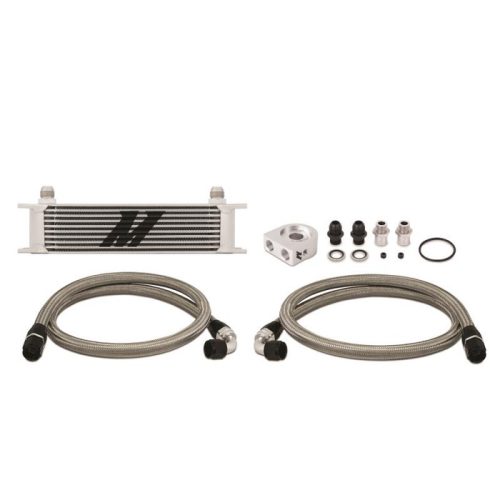 Universal Oil Cooler Kit 10 Row Silver Mishimoto