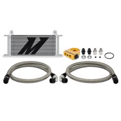 Uni Thermostatic Oil Cooler Kit 16-Row Silver Mishimoto
