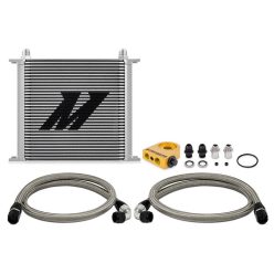 Uni Thermostatic Oil Cooler Kit 34-Row Silver Mishimoto