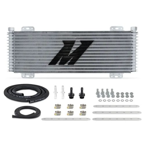 13-Row Stacked Plate Transmission Cooler Silver Mishimoto