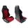 Racing seat R-LOOK PVC Black Red