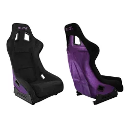 Racing seat SLIDE KS2 Premium Black Suede Purple Glitter