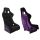 Racing seat SLIDE KS2 Premium Black Suede Purple Glitter
