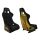 Racing seat SLIDE KS2 Premium Black Suede Gold Glitter