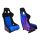 Racing seat SLIDE KS2 Premium Black & Quilted Blue Suede Purple-Blue Glitter