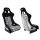Racing seat SLIDE KS2 Premium Black & Zebra Suede Silver Glitter