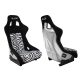 Racing seat SLIDE KS2 Premium Black & Zebra Suede Silver Glitter