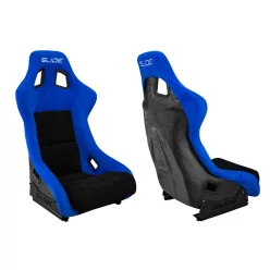   Racing seat SLIDE KS2 Premium Black & Blue Suede Black Glitter